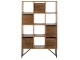 Knihovna regál se šuplíky Recycle teak přírodní kov – 100*30*158 cm J-Line by Jolipa