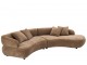 Luxusní 4místná zakřivená pohovka Taupe se 4 polštáři – 320*106*73 cm J-Line by Jolipa