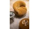 Luxusní otočné křeslo v okrové barvě Luxury – 87*84*70 cm J-Line by Jolipa
