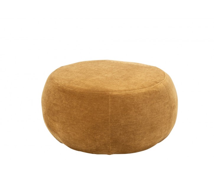 Okrová kulatá podnožka Luxury - Elegance a pohodlí pro váš domov – 79*79*38 cm J-Line by Jolipa