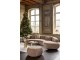 Taupe kulatá podnožka Luxury - Elegance a pohodlí pro váš domov – 79*79*38 cm J-Line by Jolipa