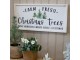 Dekorační bílá nástěnná cedule Christmas Trees – 61*2,5*30,5 cm Chic Antique