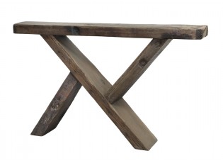 Konzolový stůl Grimaud z recyklovaného dřeva hnědý Nature – 122*22*77 cm