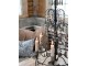 Mocca antik francouzský svícen s krystaly French Antique – 35,5*31,5*70 cm Chic Antique