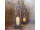 Bronzová antik kovová lucerna se zdobením Marroque – 20*20*81 cm Chic Antique