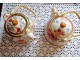 Porcelánová konvička se sítkem a květy - Ø 14*14 cm / 0,7L Clayre & Eef