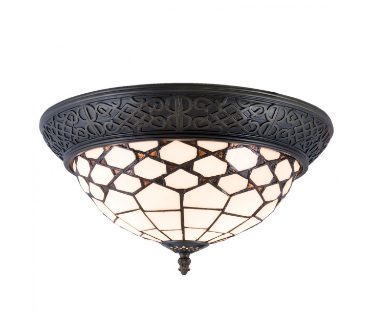 Stropní svítidlo Tiffany Roof - Ø 38*19 cm / E14/Max. 2x40 Watt Clayre & Eef