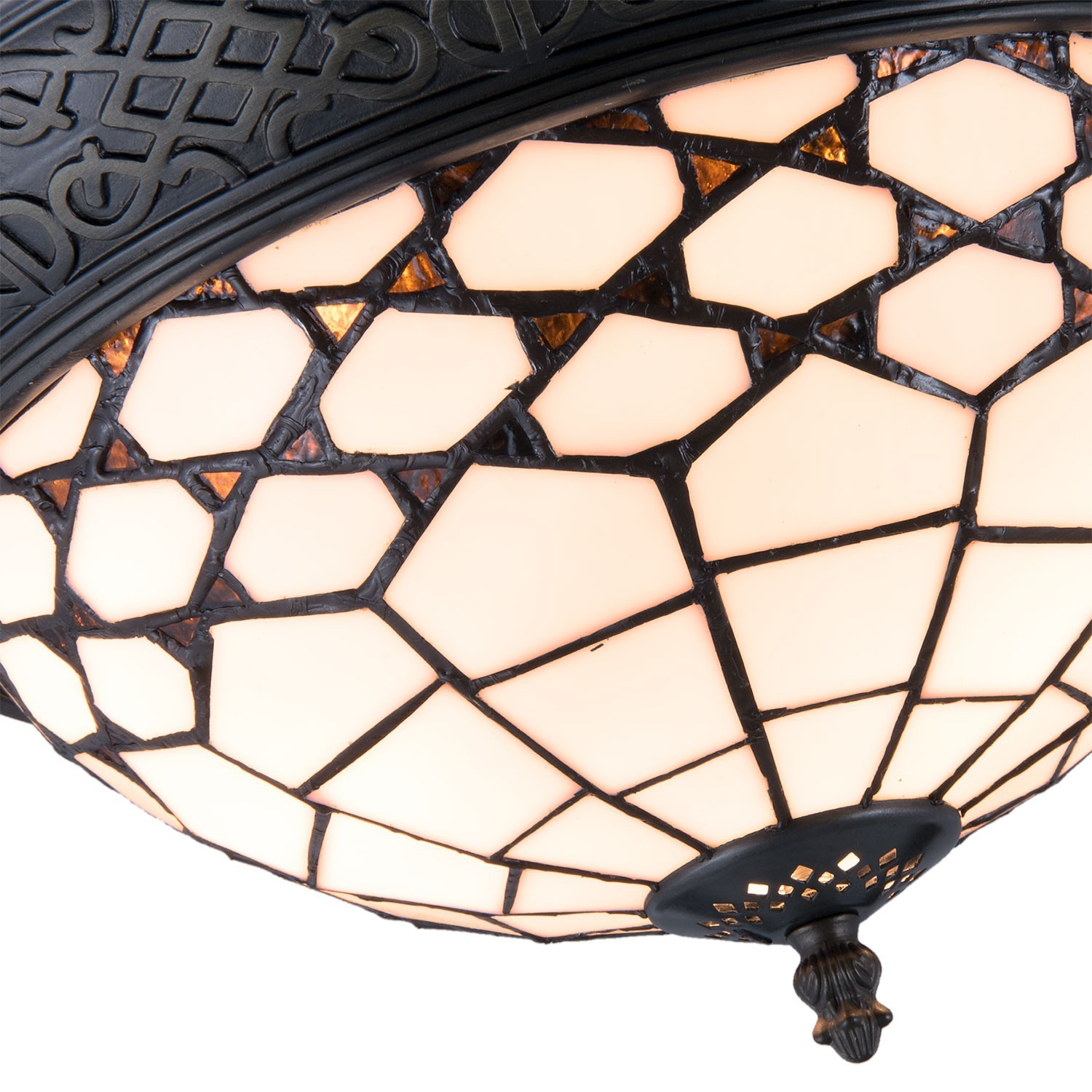 Stropní svítidlo Tiffany Roof - Ø 38*19 cm / E14/Max. 2x40 Watt Clayre & Eef Stropní svítidlo Tiffany Roof - Ø 38*19 cm / E14/Max. 2x40 Watt Clayre & Eef
