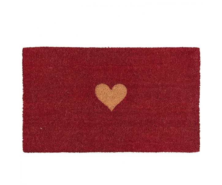 Kokosová rohožka Heart - 75*45*2 cm Clayre & Eef
