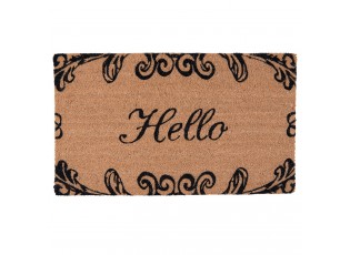 Kokosová rohožka Hello - 75*45*2 cm