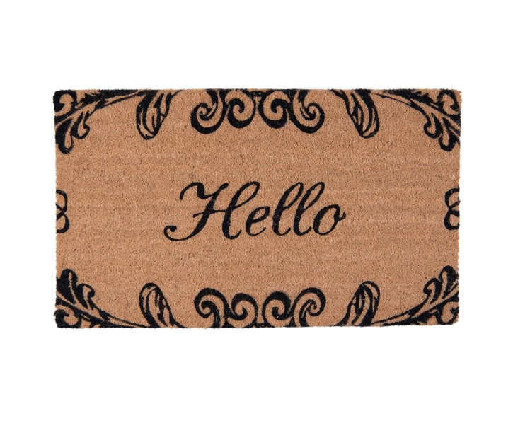 Kokosová rohožka Hello - 75*45*2 cm Clayre & Eef