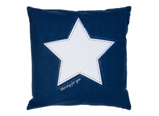 Modrý povlak na polštář Shining for you - 40*40 cm