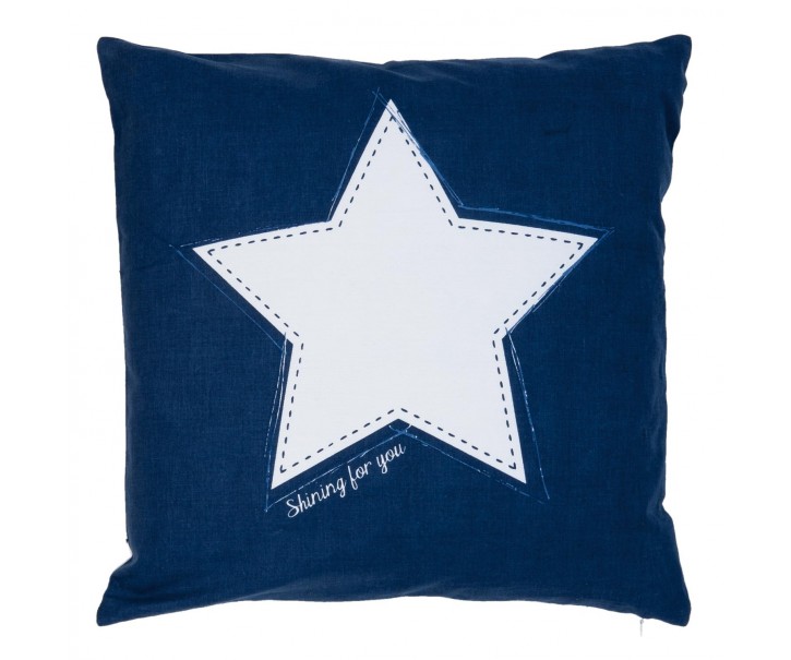 Modrý povlak na polštář Shining for you - 40*40 cm Clayre & Eef