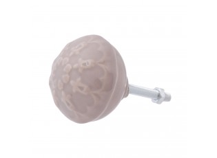 Světle hnědá úchytka Ornamento - Ø 4*4 cm