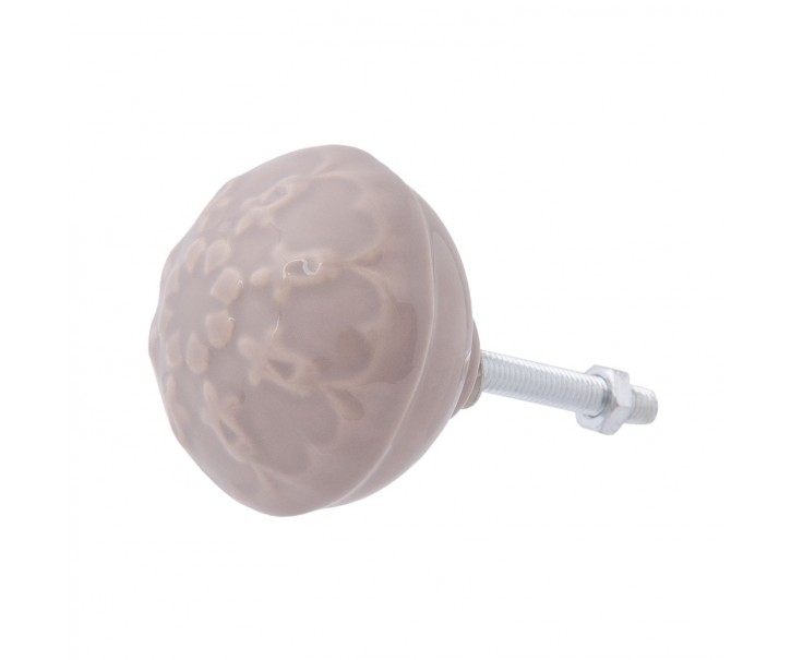 Světle hnědá úchytka Ornamento - Ø 4*4 cm Clayre & Eef
