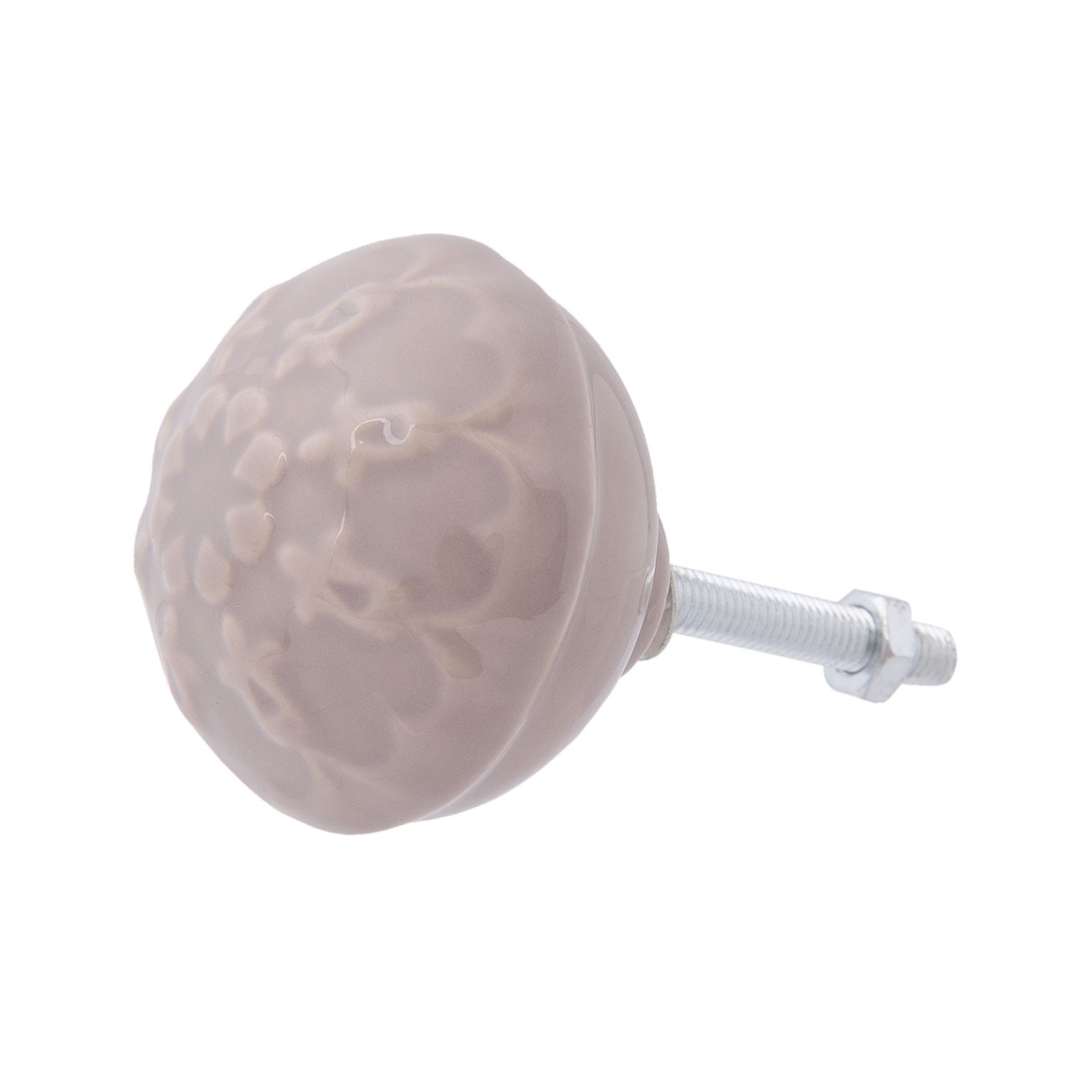 Světle hnědá úchytka Ornamento - Ø 4*4 cm Clayre & Eef Světle hnědá úchytka Ornamento - Ø 4*4 cm Clayre & Eef