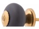 Zelená kulatá úchytka se stříbrným koncem - Ø 4*3 cm Clayre & Eef