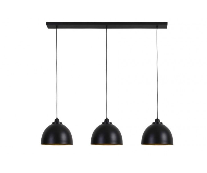 Závěsné světlo KYLIE 3 lampy černá- 135*30*26 cm Light & Living