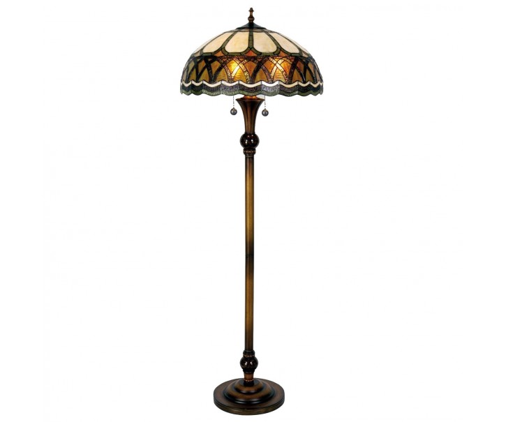 Stojací lampa Tiffany - Ø 56*164 cm 3x E27 / Max 60W Clayre & Eef