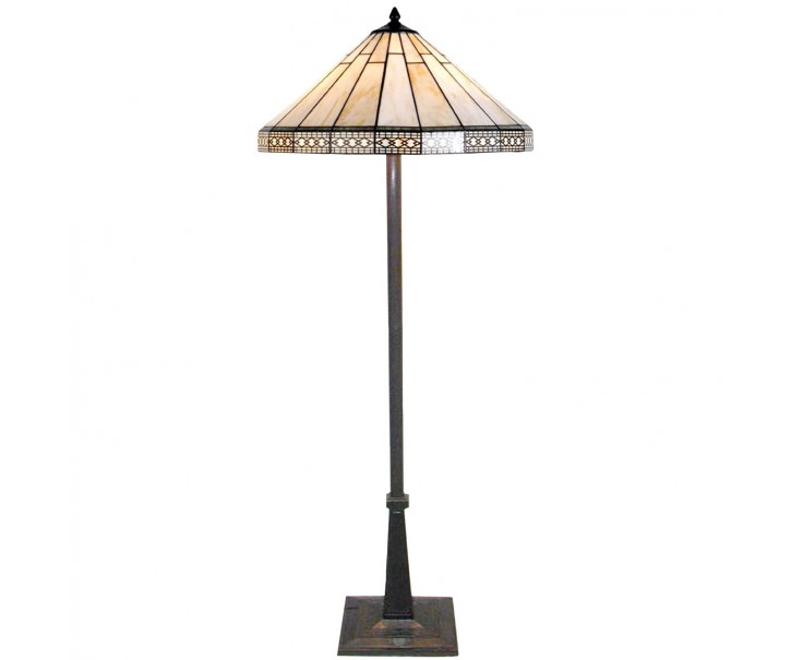 Stojací lampa Tiffany - Ø 50*164 cm 2x E27 / Max 60W Clayre & Eef