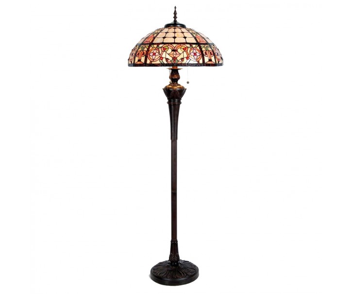 Stojací lampa Tiffany - Ø 56*165 cm 3x E27 / Max 60W Clayre & Eef