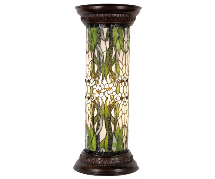 Stojací lampa Tiffany - Ø 31*78 cm 1x E27 / Max 60W Clayre & Eef