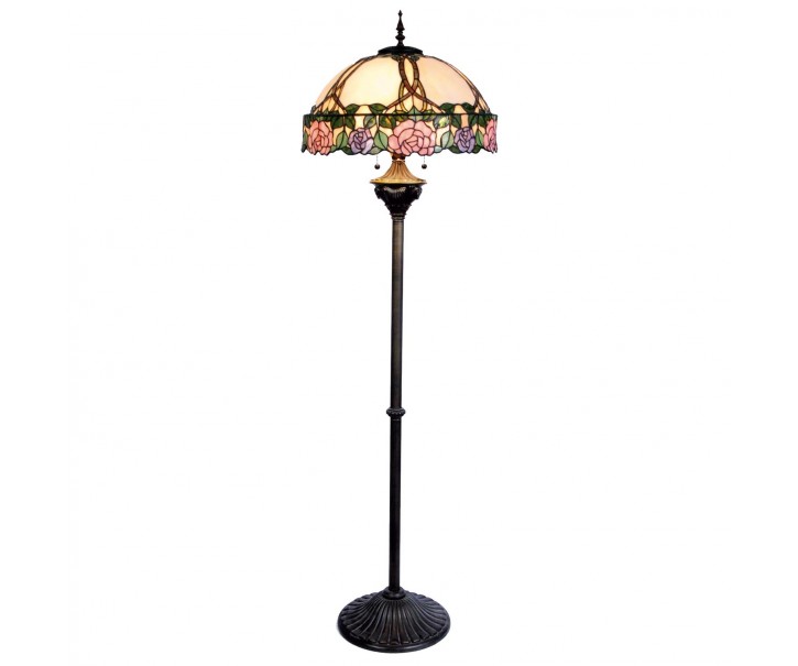 Stojací lampa Tiffany - Ø 50*164 cm 3x E27 / Max 60W Clayre & Eef