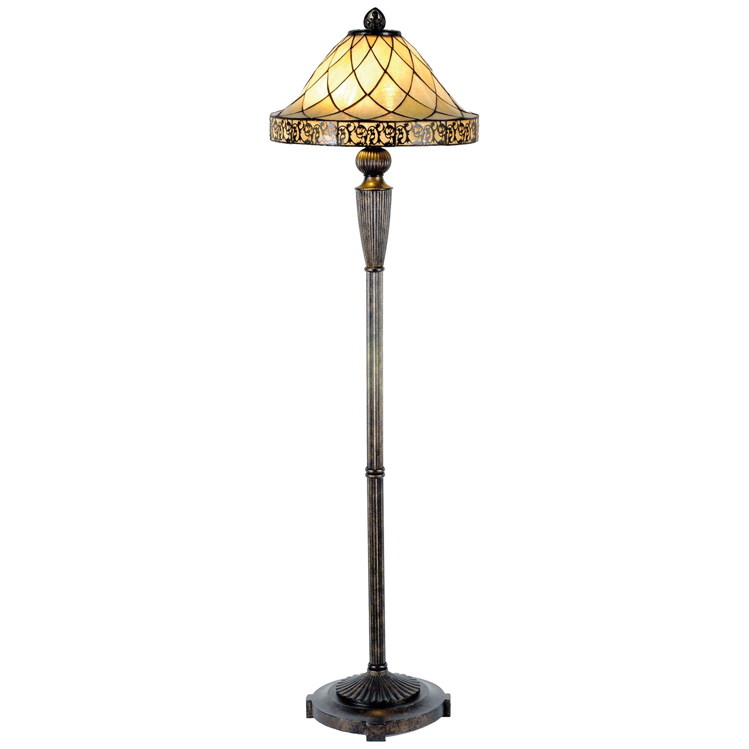 Stojací lampa Tiffany Filigree - Ø 46*168 cm
