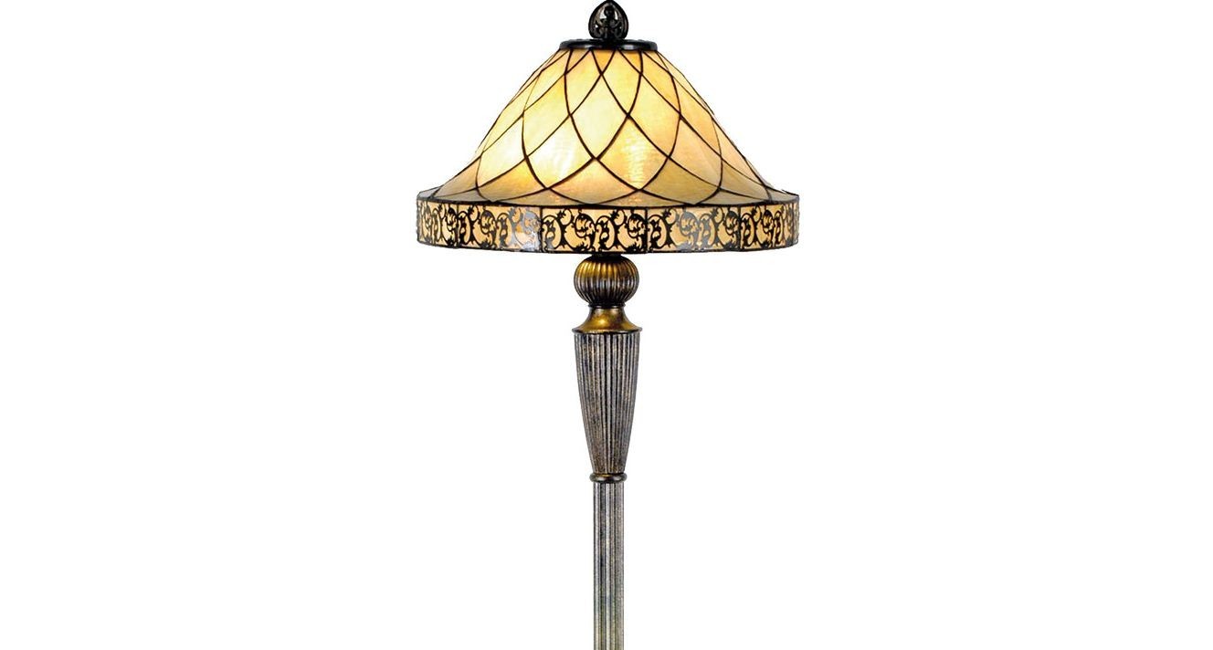 Stojací lampa Tiffany Filigree - Ø 46*168 cm 2x E27 / Max 60W Clayre & Eef Stojací lampa Tiffany Filigree - Ø 46*168 cm 2x E27 / Max 60W Clayre & Eef