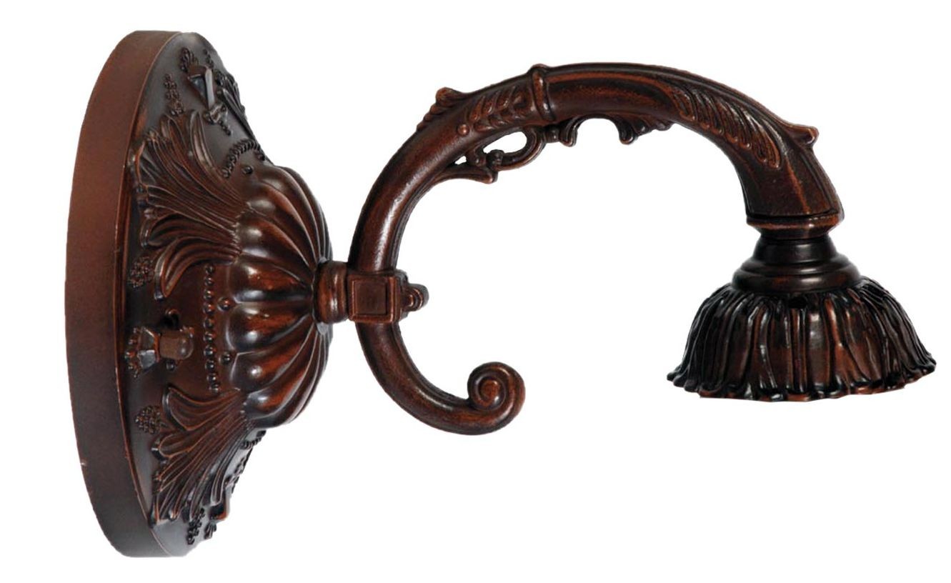 Nástěnná lampa Tiffany hnědá bez stínítka -15*Ø 23 cm Clayre & Eef Nástěnná lampa Tiffany hnědá bez stínítka -15*Ø 23 cm Clayre & Eef
