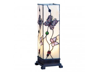 Stolní lampa Tiffany Butterfly Garden - 12.5*35 cm 