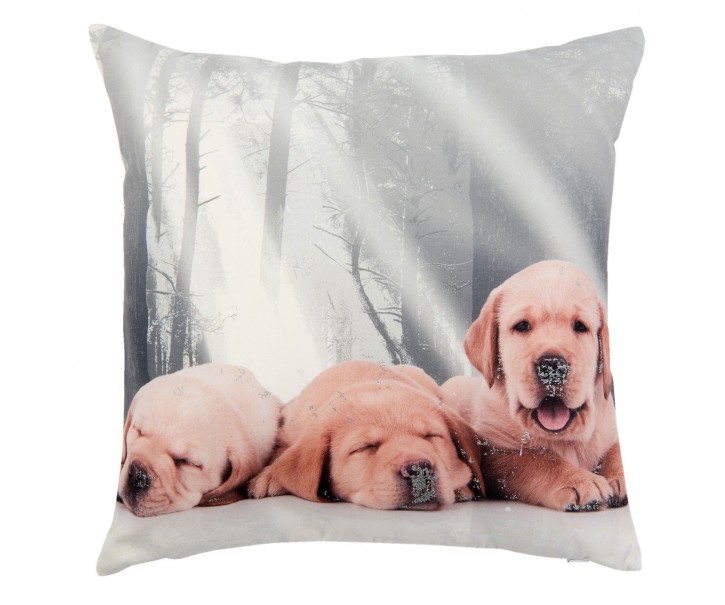 Polštář s výplní REAL ANIMALS psi - 40*40cm Clayre & Eef