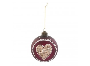 Vánoční ozdoba Love - Ø 8 cm - sada 4ks