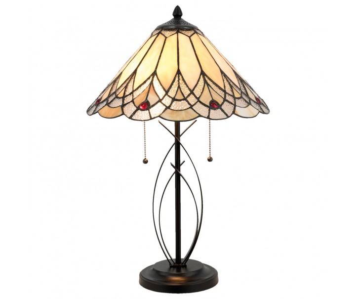 Stolní lampa Tiffany Peaceful - 40*60 cm 2x E27/60W Clayre & Eef