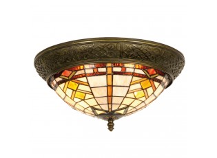 Stropní světlo Tiffany - Ø 38*19 cm 2x E14 / Max 40W