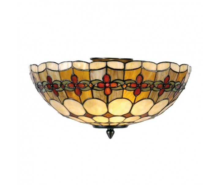 Závěsné svítidlo Tiffany Oxford - Ø 40*24 cm 2x E14 / Max 40W Clayre & Eef