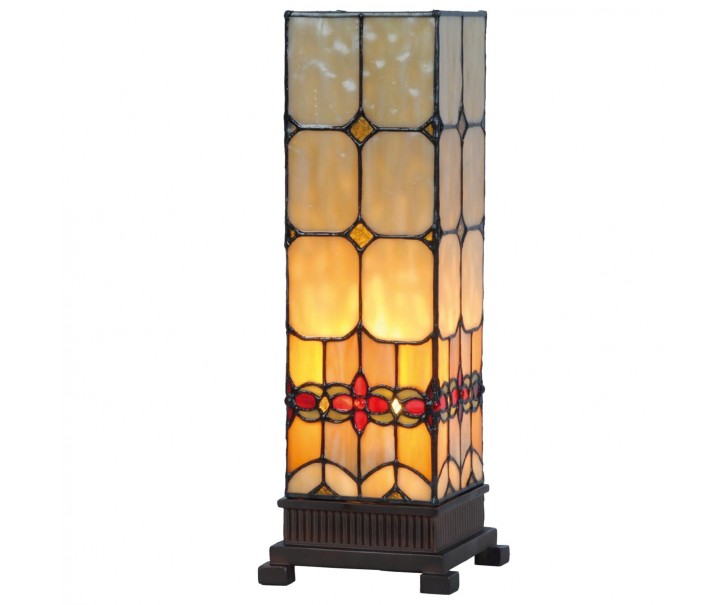 Stolní lampa Tiffany Oxford - 12.5*35 cm 1x E14 / Max 40W Clayre & Eef
