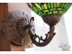 Nástěnná lampa Tiffany hnědá bez stínítka -15*Ø 23 cm Clayre & Eef