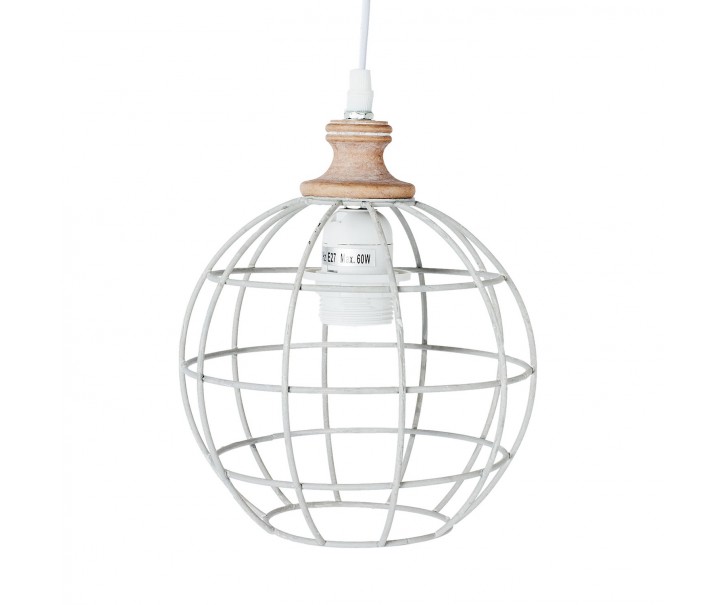 Stropní svítidlo koule s patinou - Ø 18*22 cm E27/60W Clayre & Eef