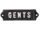 Kovová cedulka Gents - 12*1*3 cm Clayre & Eef