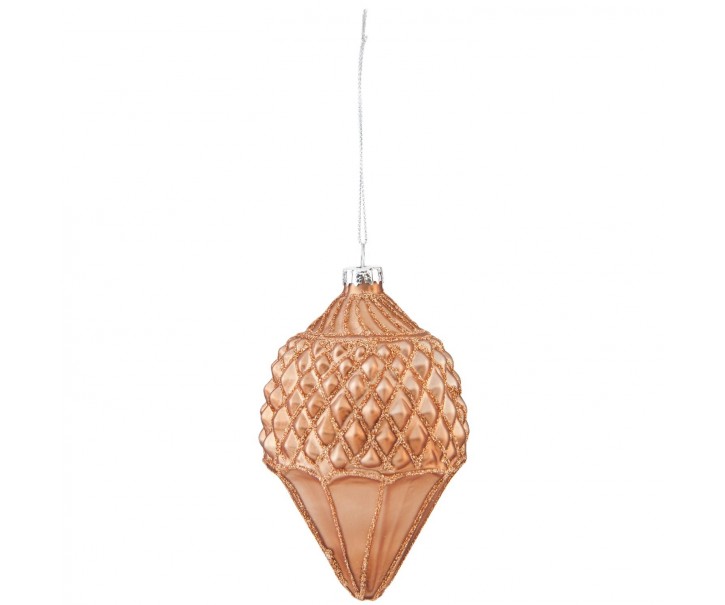 Vánoční ozdoba bronzová - Ø 7*11 cm Clayre & Eef