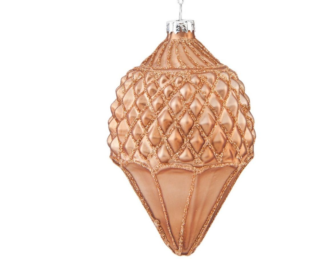Vánoční ozdoba bronzová - Ø 7*11 cm Clayre & Eef Vánoční ozdoba bronzová - Ø 7*11 cm Clayre & Eef