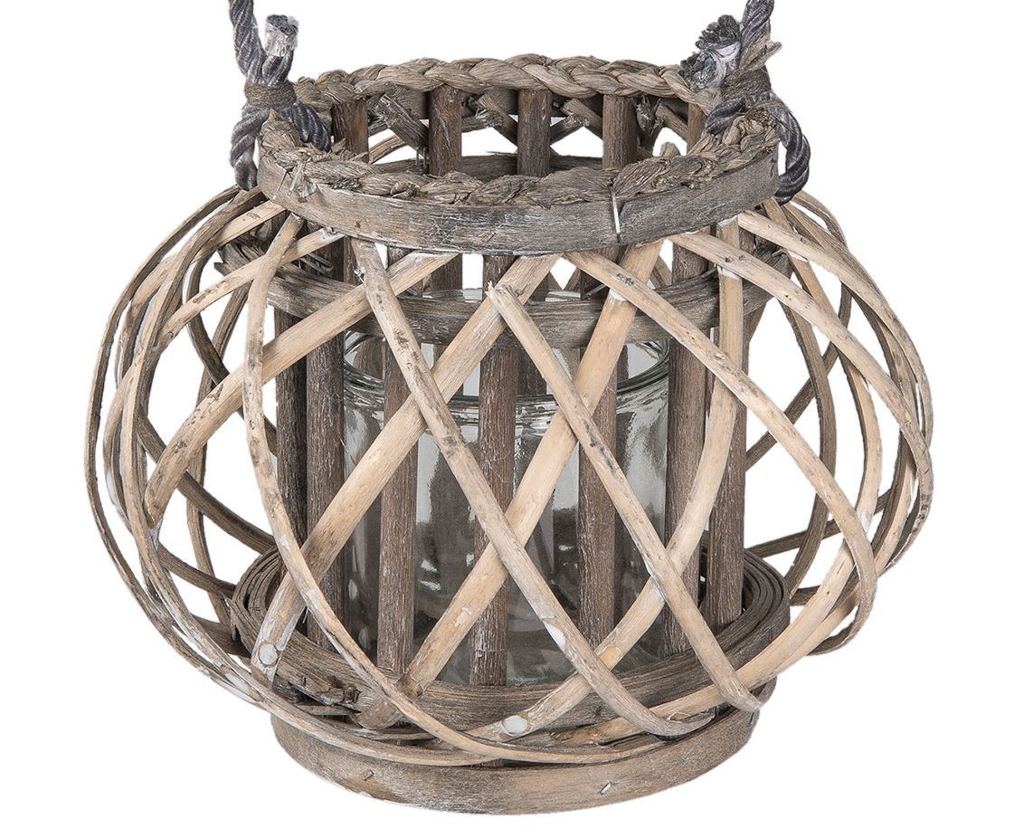 Dřevěná lucerna Brisa vel. S - Ø 28*20 cm Clayre & Eef Dřevěná lucerna Brisa vel. S - Ø 28*20 cm Clayre & Eef