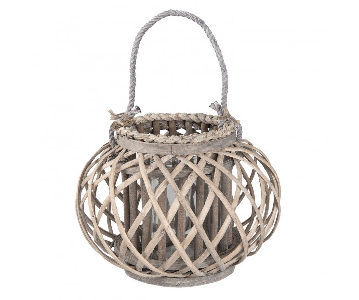 Dřevěná lucerna Brisa vel. M - Ø 32*23 cm Clayre & Eef