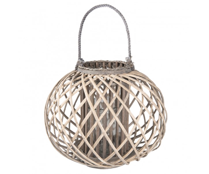 Dřevěná lucerna Brisa vel. XL - Ø 47*36 cm Clayre & Eef