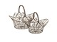 Kovové koše - set 2 ks - 41*31*35 / 36*24*28 cm Clayre & Eef