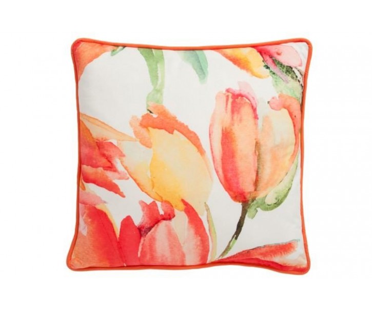Povlak na polštář s tulipány - 45*45cm J-Line by Jolipa