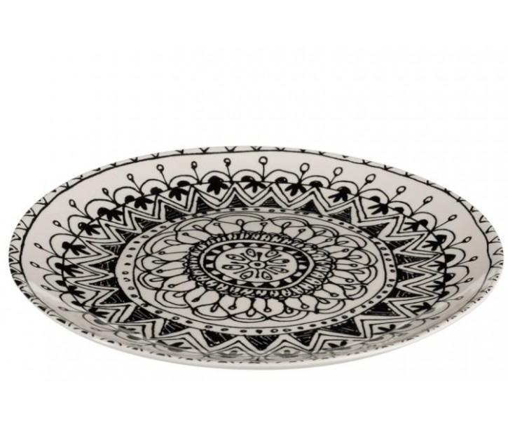 Jídelní talíř Mono Boho - Ø 28 *3cm J-Line by Jolipa