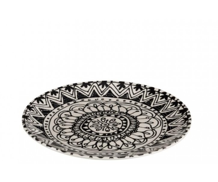 Dezertní talíř Mono Boho - Ø 20 *2cm J-Line by Jolipa