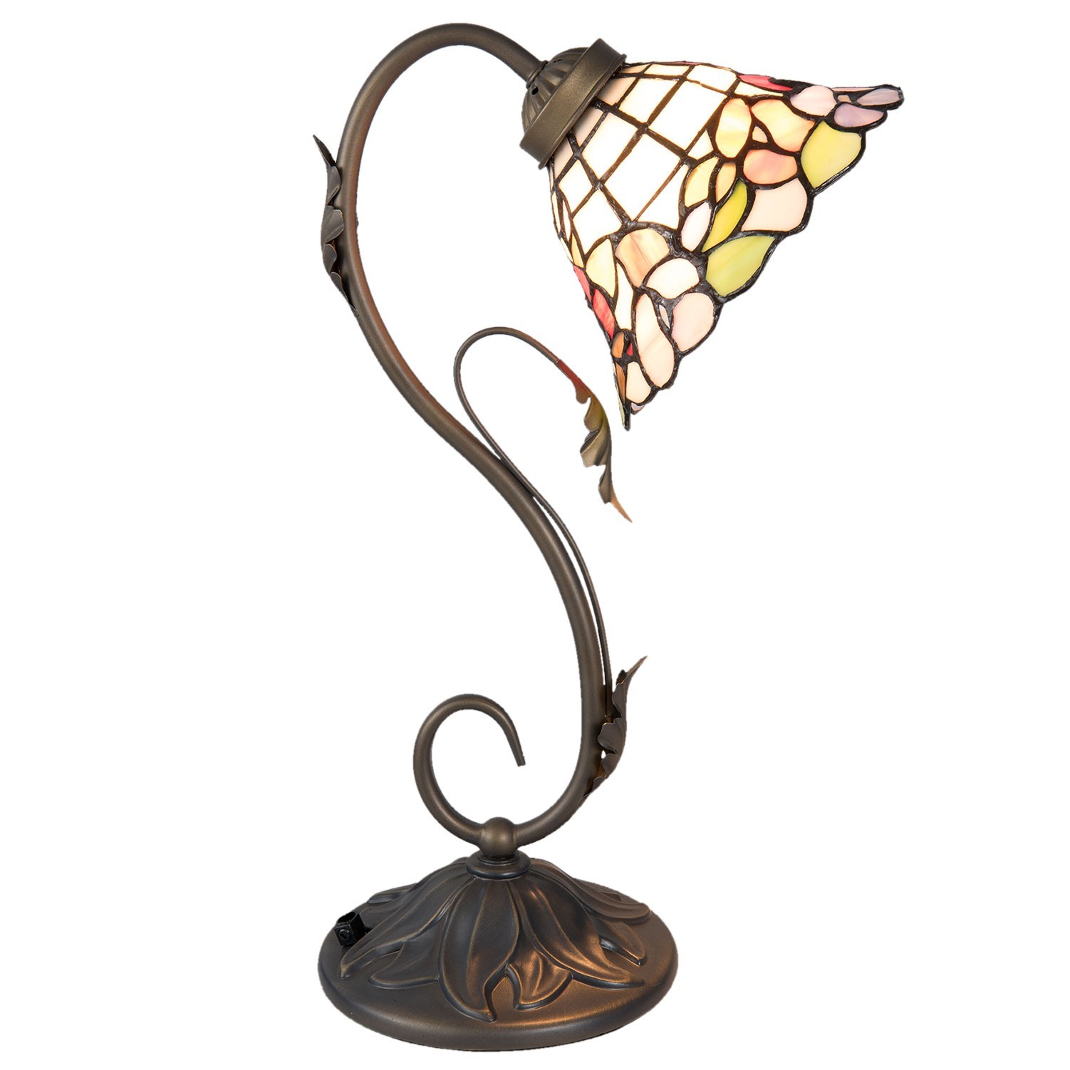 Stolní Tiffany lampa Blooming - Ø 20*48 cm Clayre & Eef Stolní Tiffany lampa Blooming - Ø 20*48 cm Clayre & Eef